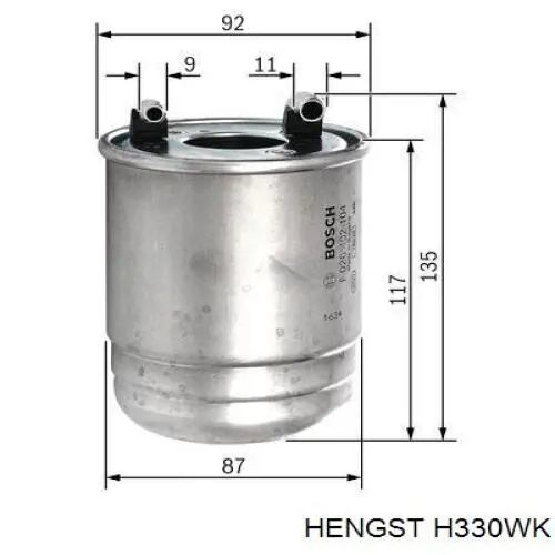 H330WK Hengst Фильтр топлива