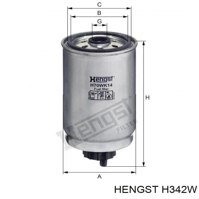 Фильтр масла Hengst H342W