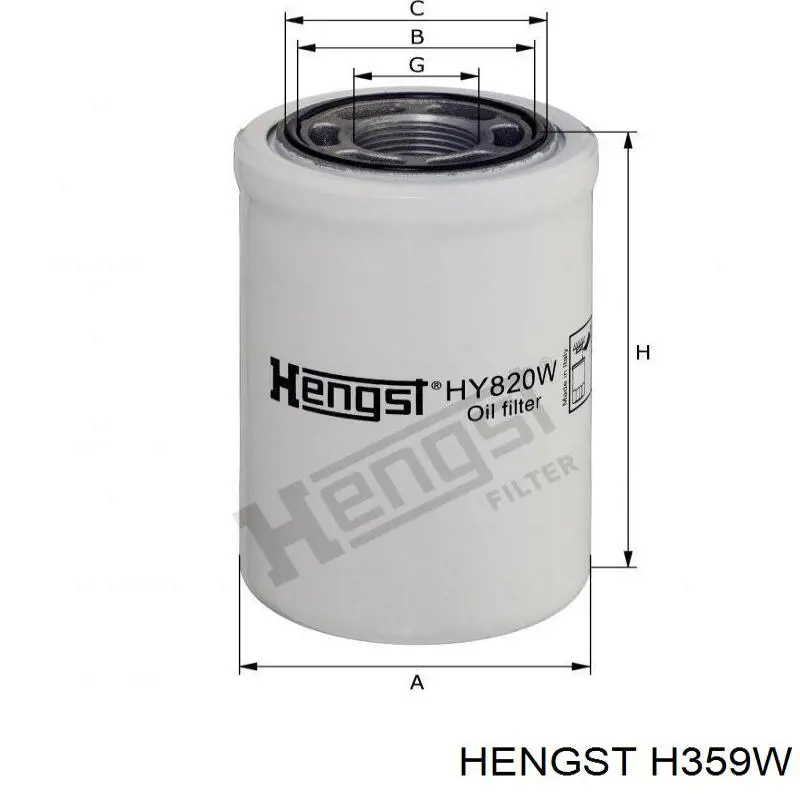 Фильтр очистки масла центробежный Hengst H359W цена, от 15.80 USD