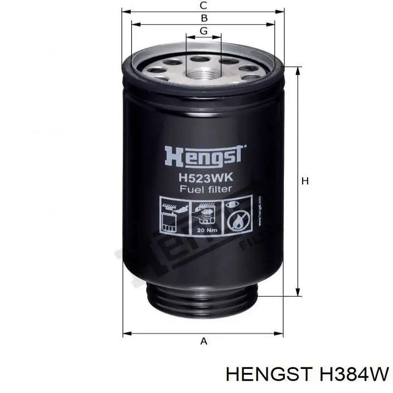Фильтр очистки масла центробежный Hengst H384W цена, от 14.29 USD