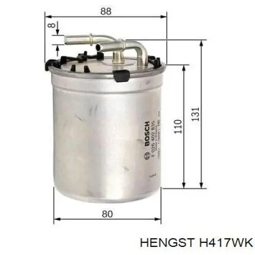 Купить H417WK Hengst Фильтр-отстойник топлива грубой очистки