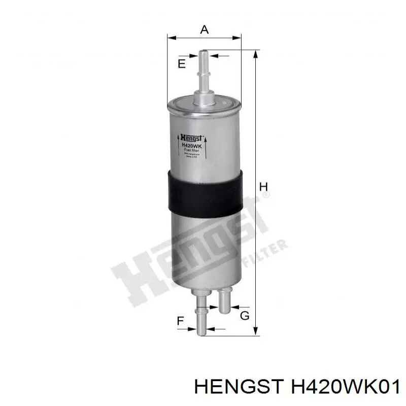 Filtro combustible H420WK01 Hengst