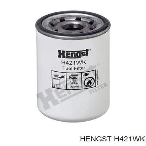 Filtro combustible H421WK Hengst