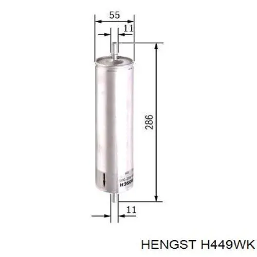 Топливный фильтр H449WK Hengst