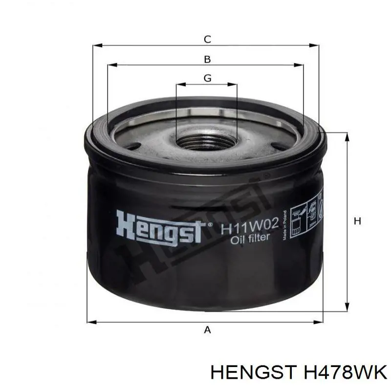 Filtro combustible H478WK Hengst