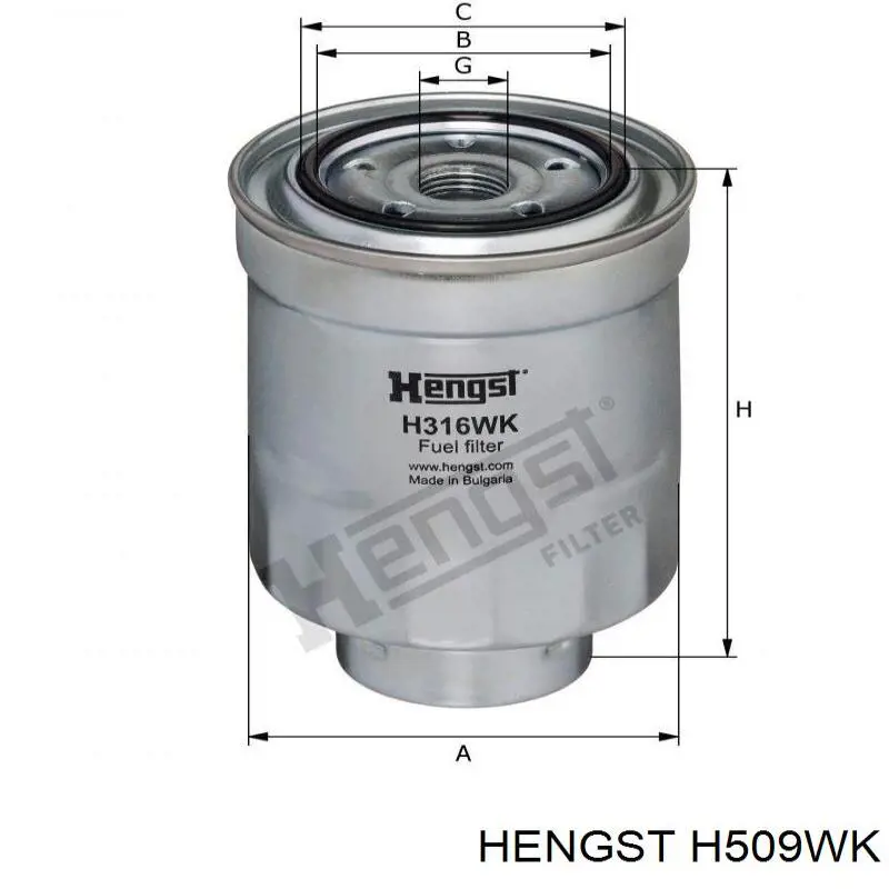 Filtro combustible H509WK Hengst