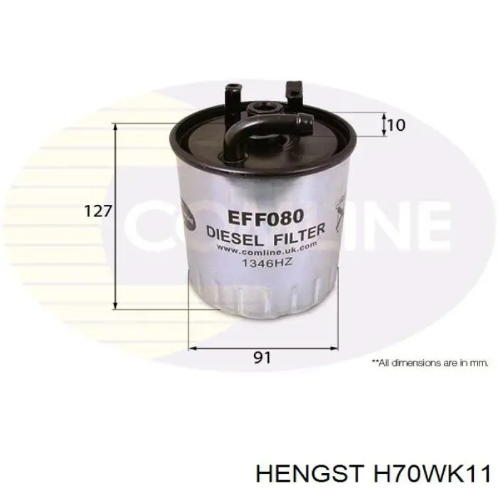 Топливный фильтр H70WK11 Hengst