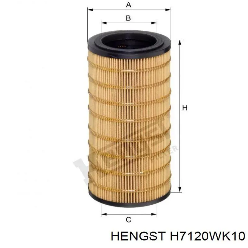 Фильтр тонкой очистки топлива Hengst H7120WK10 цена, от 35.73 USD