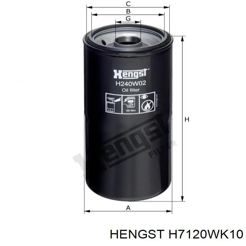 Купить H7120WK10 Hengst Фильтр-отстойник топлива грубой очистки