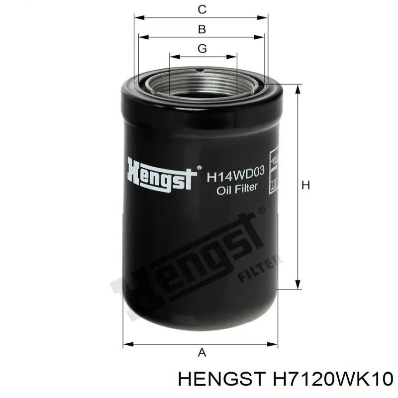 Фильтр топливный Hengst H7120WK10