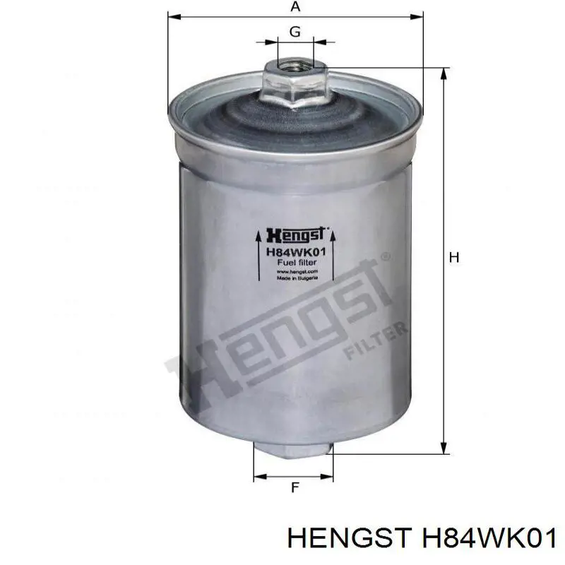 Filtro combustible H84WK01 Hengst