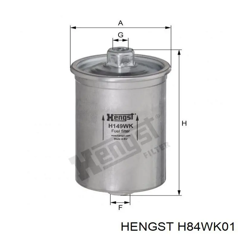 Топливный фильтр H84WK01 Hengst