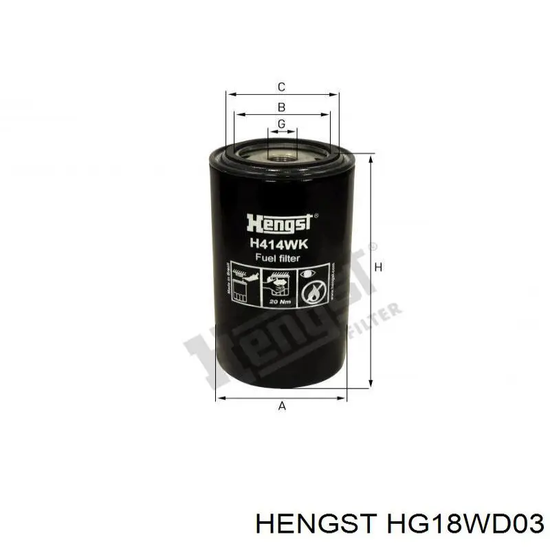 Купить HG18WD03 Hengst Фильтр гидравлический