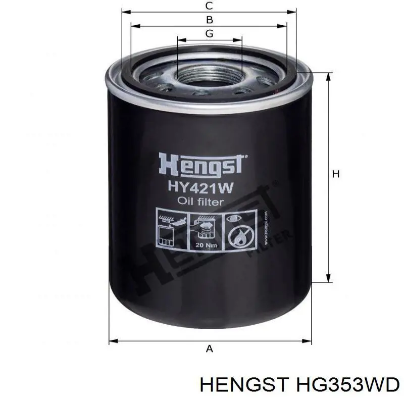 Фильтр гидравлики рулевой рейки Hengst HG353WD цена, от 17.48 USD