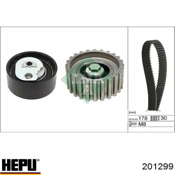 Купить 201299 Hepu Комплект ГРМ