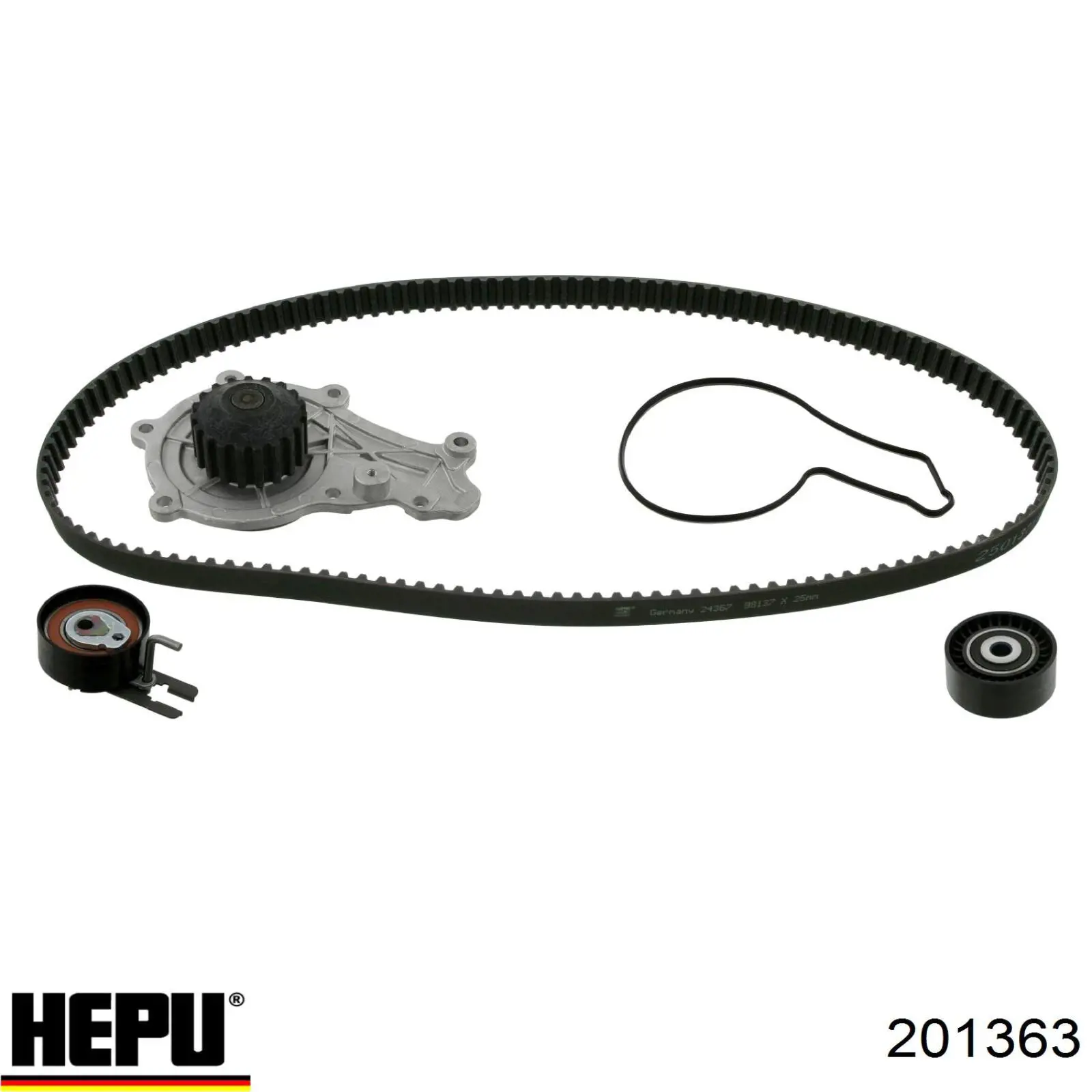 Ремень ГРМ, комплект Hepu 201363