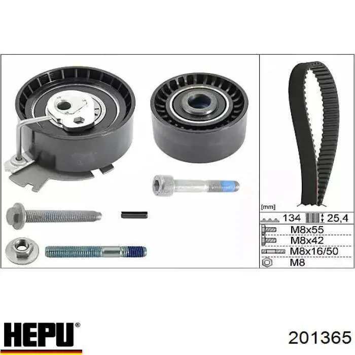 20-1365 Hepu correia do mecanismo de distribuição de gás, kit