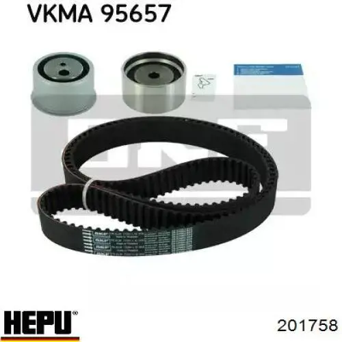 ГРМ ремни, комплект Hepu 201758 цена, от 82.39 USD
