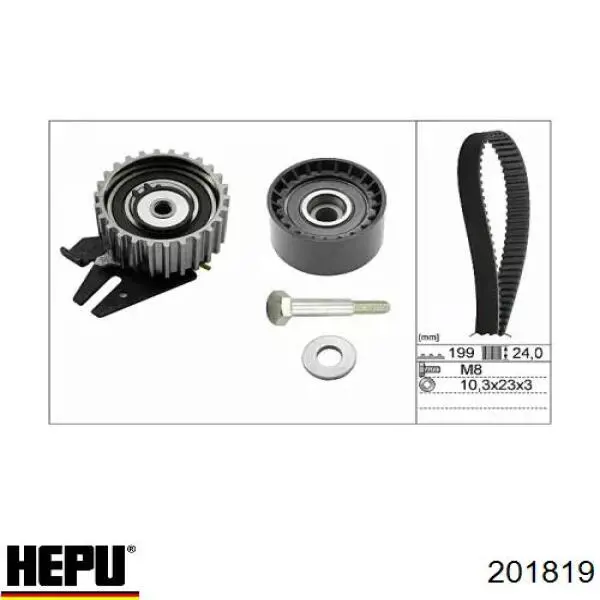 20-1819 Hepu correia do mecanismo de distribuição de gás, kit