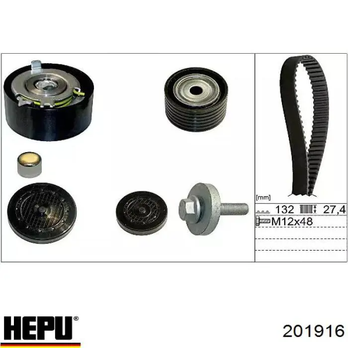 20-1916 Hepu correia do mecanismo de distribuição de gás, kit