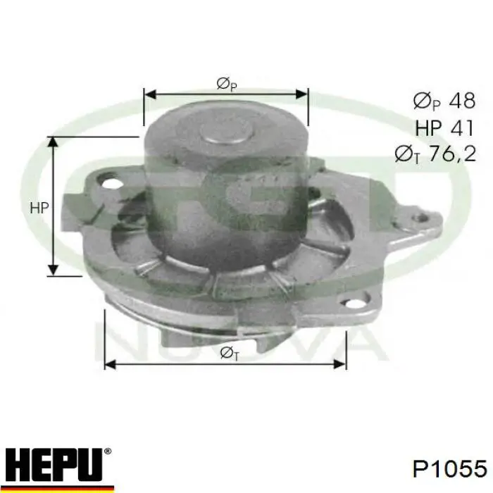 Купить P1055 Hepu Насос охлаждения