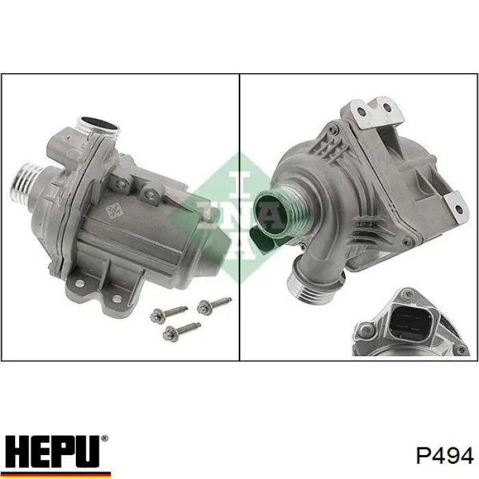 P494 Hepu помпа водяная (насос охлаждения, дополнительный электрический)