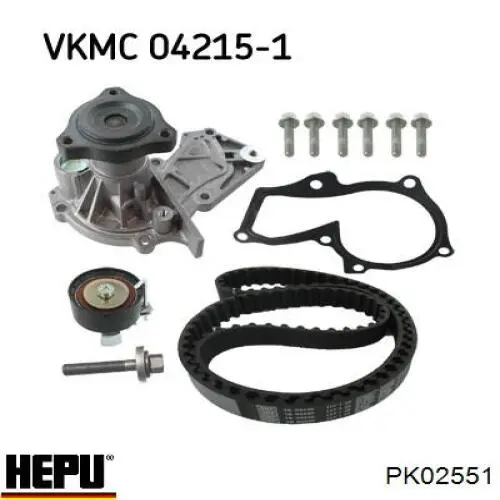 ГРМ ремни, комплект Hepu PK02551 цена, от 110.71 USD