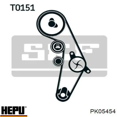 Комплект ГРМ PK05454 Hepu