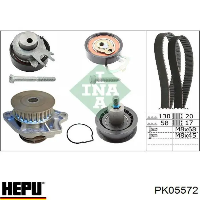 Комплект ГРМ PK05572 Hepu