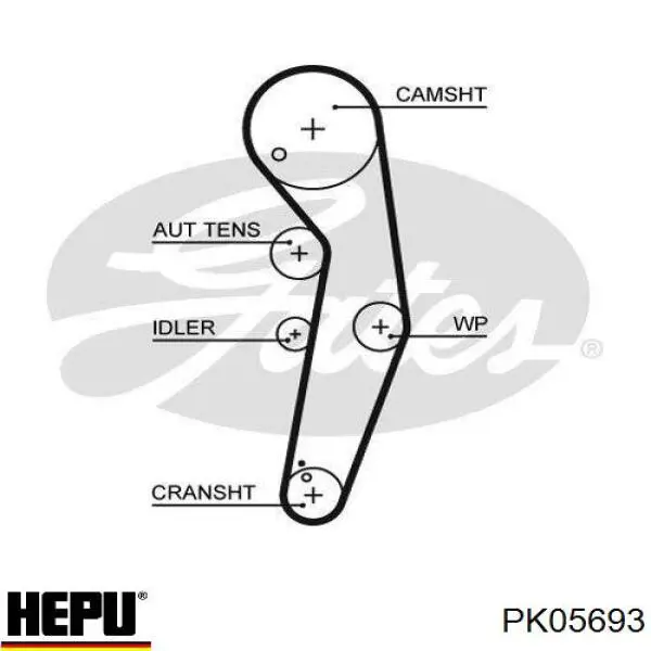 Купить PK05693 Hepu Комплект ГРМ