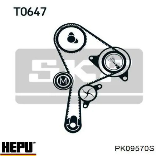 Купить PK09570S Hepu Комплект ГРМ