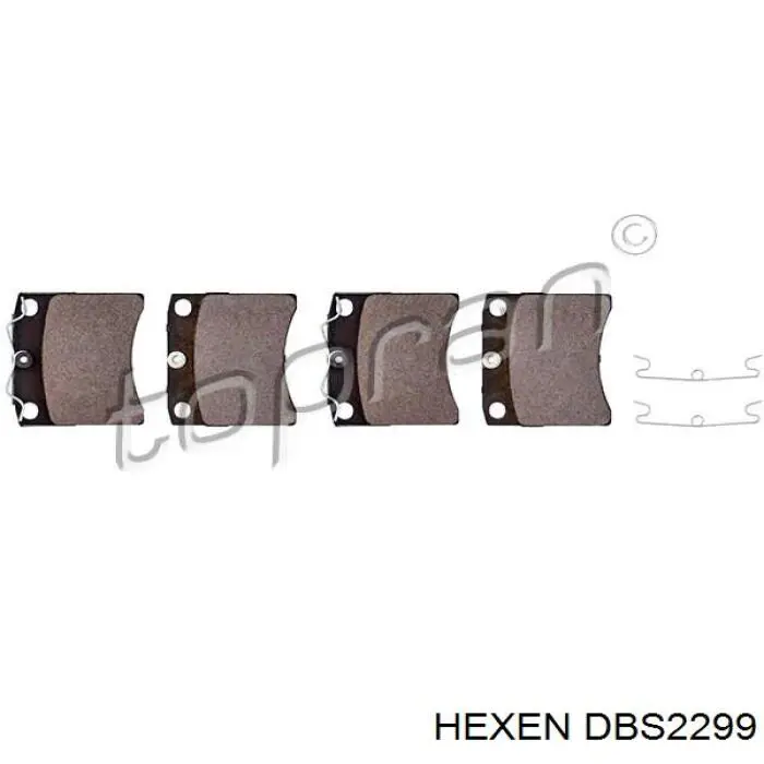 Передние тормозные колодки DBS2299 Hexen