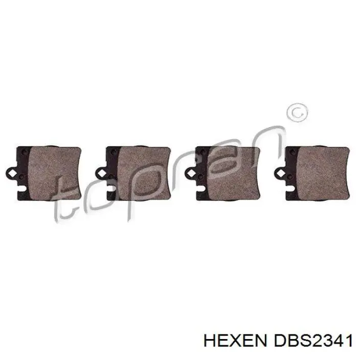 DBS2341 Hexen задние тормозные колодки