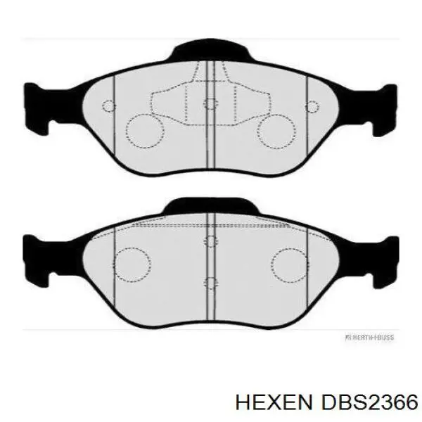 Передние тормозные колодки DBS2366 Hexen