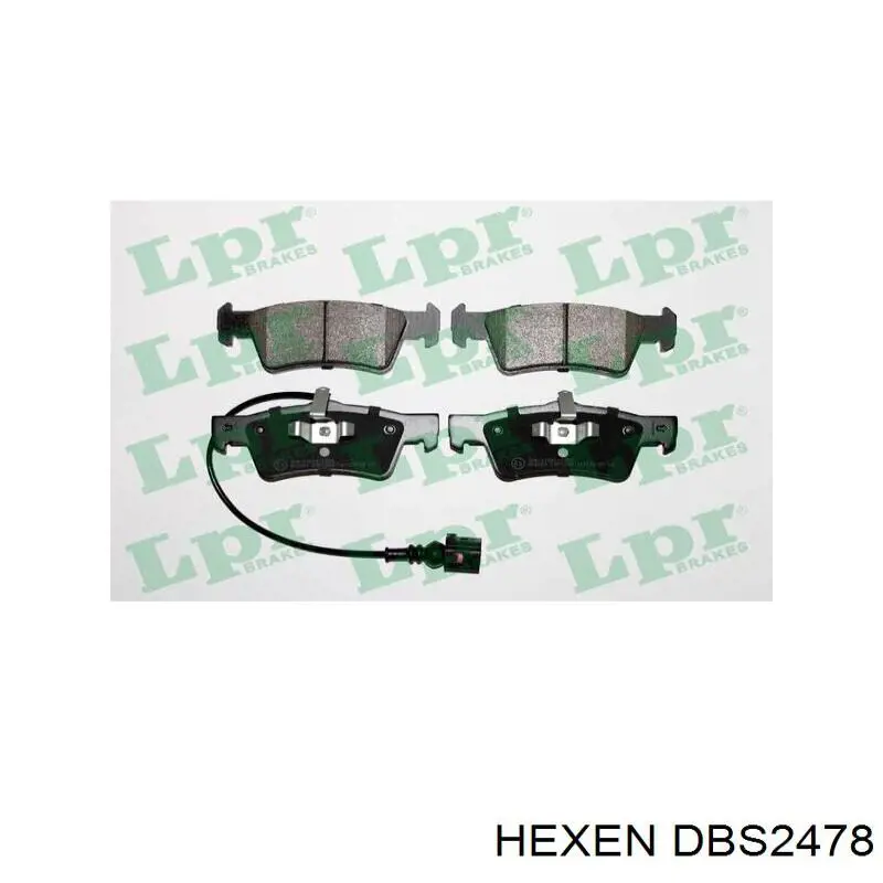 DBS2478 Hexen Колодки тормозные дисковые комплект