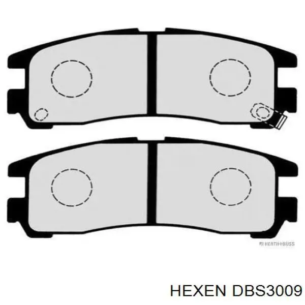 Колодки тормозные задние дисковые HEXEN DBS3009