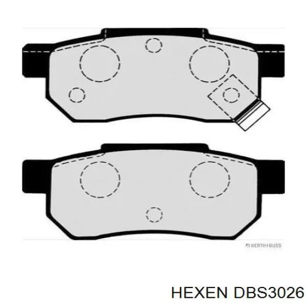 Pastillas de freno traseras DBS3026 Hexen