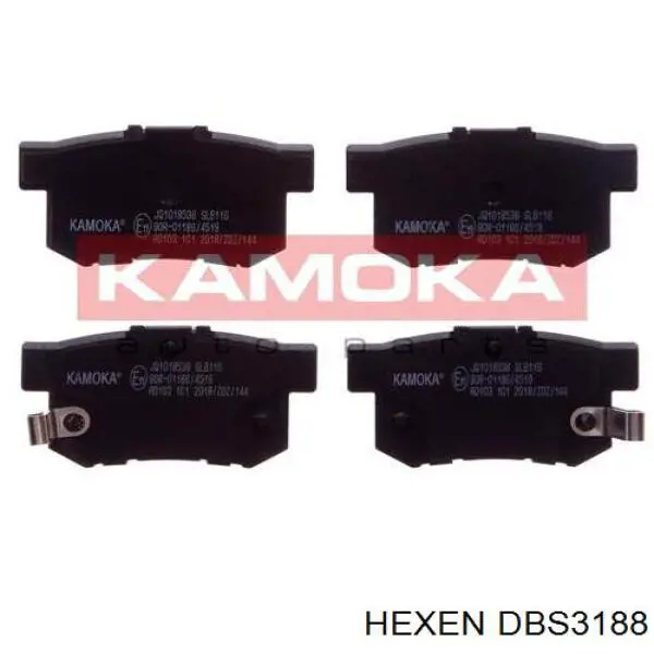 Колодки тормозные задние дисковые HEXEN DBS3188