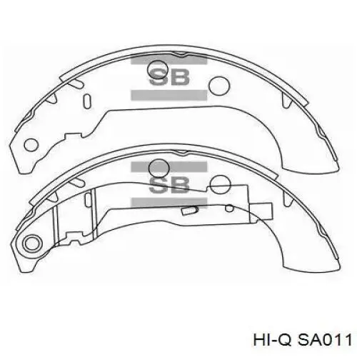Колодки тормозные задние барабанные HI-Q SA011