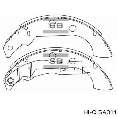 Задние барабанные колодки GBSH046 Onnuri