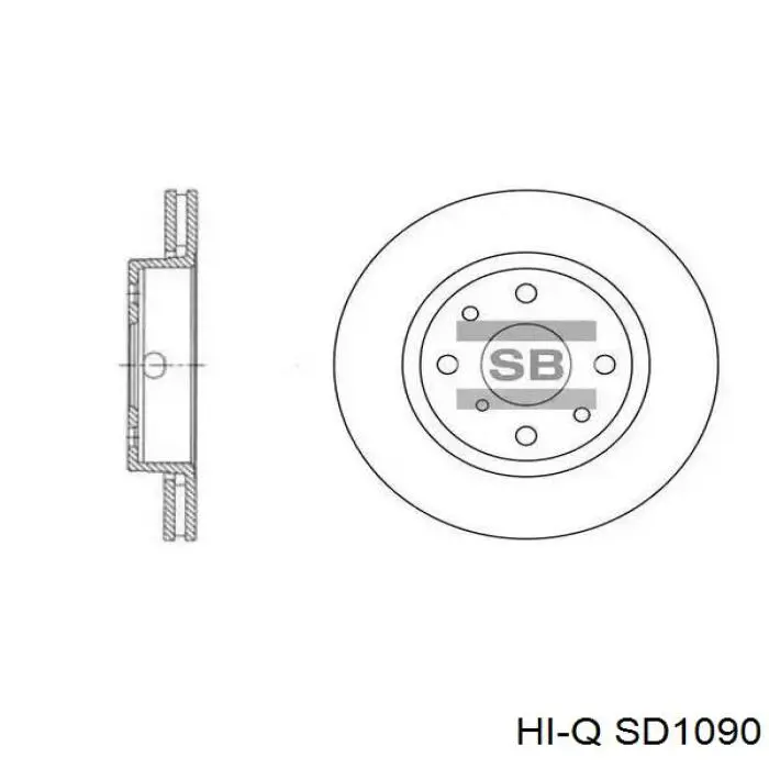 Передние тормозные диски SD1090 Hi-q