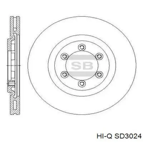 Передние тормозные диски SD3024 Hi-q