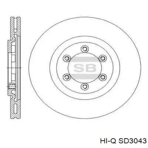 Тормозные диски SD3043 Hi-q