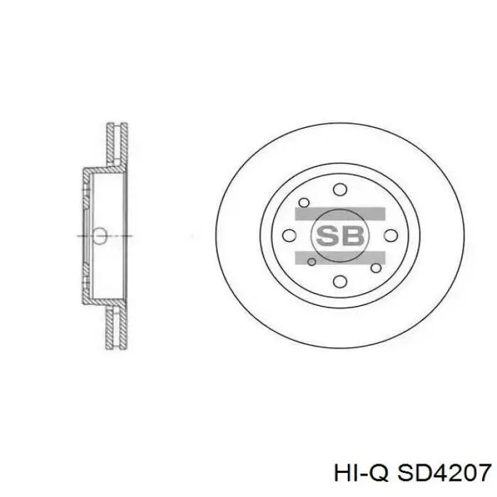 Купить SD4207 Hi-q Ротор тормозной