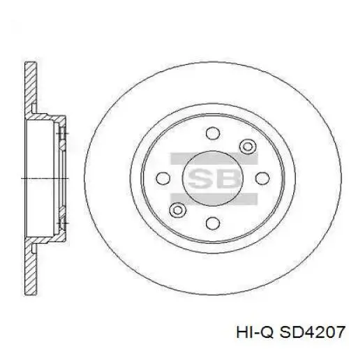 SD4207 Hi-q передние тормозные диски
