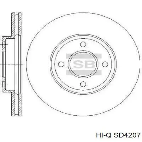 Тормоз дисковый передний Hi-q SD4207 цена, от 24.57 USD