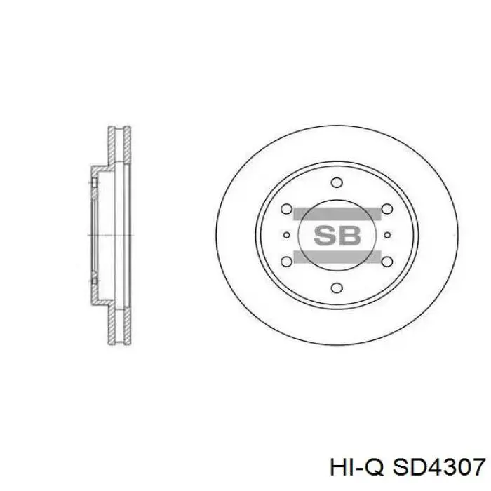 Тормозные диски SD4307 Hi-q