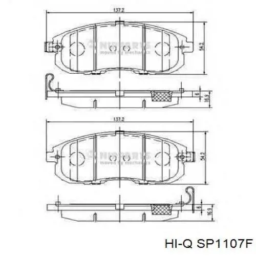 Передние тормозные колодки SP1107F Hi-q