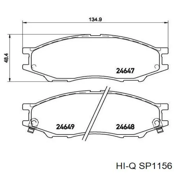 Передние тормозные колодки SP1156 Hi-q