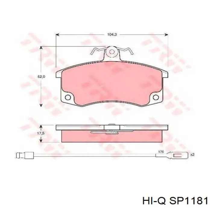Передние тормозные колодки LP0551 Delphi